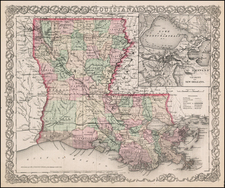 South Map By Joseph Hutchins Colton