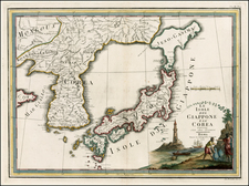 Japan and Korea Map By Giovanni Maria Cassini