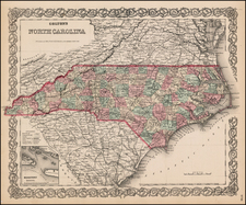 Southeast Map By Joseph Hutchins Colton