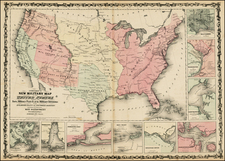 United States Map By Benjamin P Ward  &  Alvin Jewett Johnson