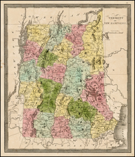 New England Map By Jeremiah Greenleaf