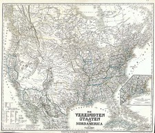 United States, Southwest, Rocky Mountains and Canada Map By Heinrich Keipert