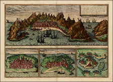 North Africa and East Africa Map By Georg Braun  &  Frans Hogenberg