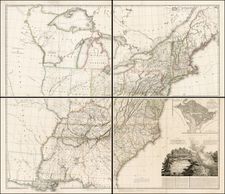 United States Map By Pierre Antoine Tardieu