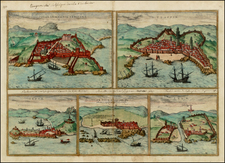 North Africa and East Africa Map By Georg Braun  &  Frans Hogenberg