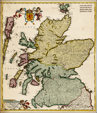 Scotland Map By Frederick De Wit