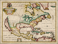 North America and California Map By Edward Wells