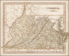 Southeast and Virginia Map By Thomas Gamaliel Bradford