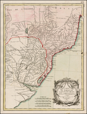 South America and Paraguay & Bolivia Map By Rigobert Bonne / Jean Lattré
