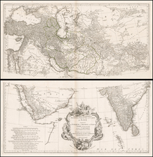 Asia, Asia, India, Central Asia & Caucasus, Middle East and Turkey & Asia Minor Map By Jean-Baptiste Bourguignon d'Anville