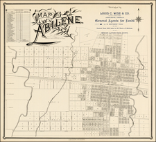 Texas Map By Clarke  & Courts, Litho.