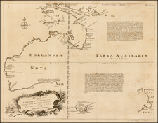 Australia and New Zealand Map By Emanuel Bowen