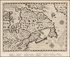 United States, New England, Midwest and Canada Map By Samuel de Champlain