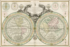 World, World and Celestial Maps Map By Louis Claude de Vezou