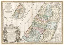 Holy Land Map By Charles Francois Delamarche