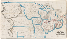 Midwest, Plains and Rocky Mountains Map By E. F.  Beadle