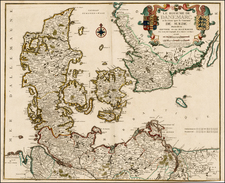 Scandinavia Map By Nicolas de Fer / Guillaume Danet