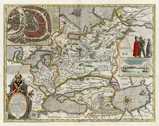 Europe, Poland, Russia, Baltic Countries, Asia, Central Asia & Caucasus and Russia in Asia Map By Willem Janszoon Blaeu