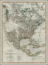 North America Map By Weimar Geographische Institut