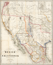 Texas, Plains, Southwest, Rocky Mountains, Baja California and California Map By Julius Hutawa