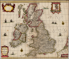 British Isles Map By Frederick De Wit