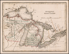 Midwest and Canada Map By Thomas Gamaliel Bradford