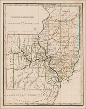 Midwest and Plains Map By Thomas Gamaliel Bradford