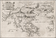 North America, Central America and Pacific Map By Paolo Forlani / Bolognini Zaltieri