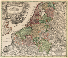 Netherlands and Pacific Map By Johann Baptist Homann