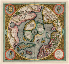 Northern Hemisphere, Polar Maps and Alaska Map By Gerard Mercator