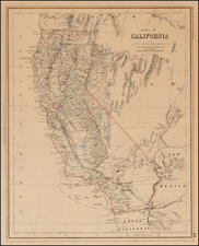 California Map By Henry Darwin Rogers  &  Alexander Keith Johnston