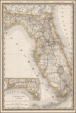 Florida Map By William Rand  &  Andrew McNally