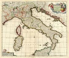 Europe and Italy Map By Theodorus I Danckerts