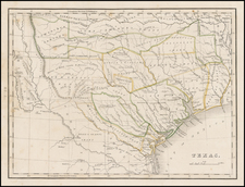 Texas Map By Thomas Gamaliel Bradford