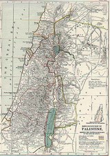 Asia and Holy Land Map By The Century Company