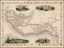 Africa and West Africa Map By John Tallis