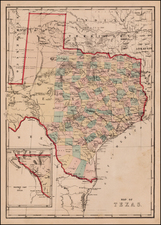 Texas Map By H.H. Hardesty