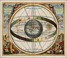 World, World, Celestial Maps and Curiosities Map By Andreas Cellarius / Gerard & Leonard Valk