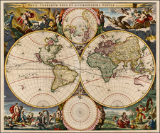 World and World Map By Nicolaes Visscher I