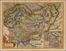 Russia, Baltic Countries, Balkans, Scandinavia and Russia in Asia Map By Gerard Mercator