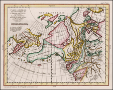 Polar Maps, Alaska, Russia in Asia and Canada Map By Denis Diderot / Gilles Robert de Vaugondy