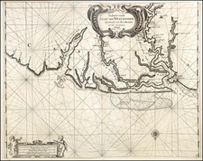 South America Map By Arent Roggeveen / Jacobus Robijn