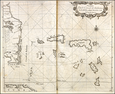 Florida, Southeast and Caribbean Map By Arent Roggeveen / Johannes Loots