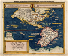 Western Hemisphere, South America and America Map By Sebastian Munster