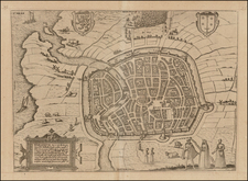 Netherlands Map By Georg Braun  &  Frans Hogenberg