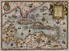 South, Southeast, Caribbean and South America Map By Theodor De Bry / Girolamo Benzoni