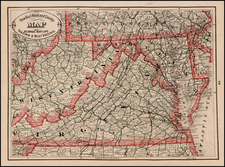 Mid-Atlantic and Southeast Map By George F. Cram