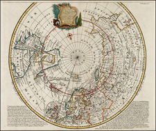 Northern Hemisphere, Polar Maps and Canada Map By Emanuel Bowen