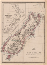 New Zealand Map By John Dower