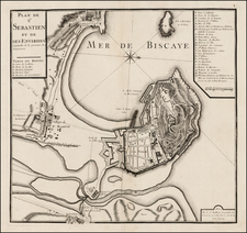Plan de St. Sebastien et de ses Environs Capitalle de la province de Gupzcoa